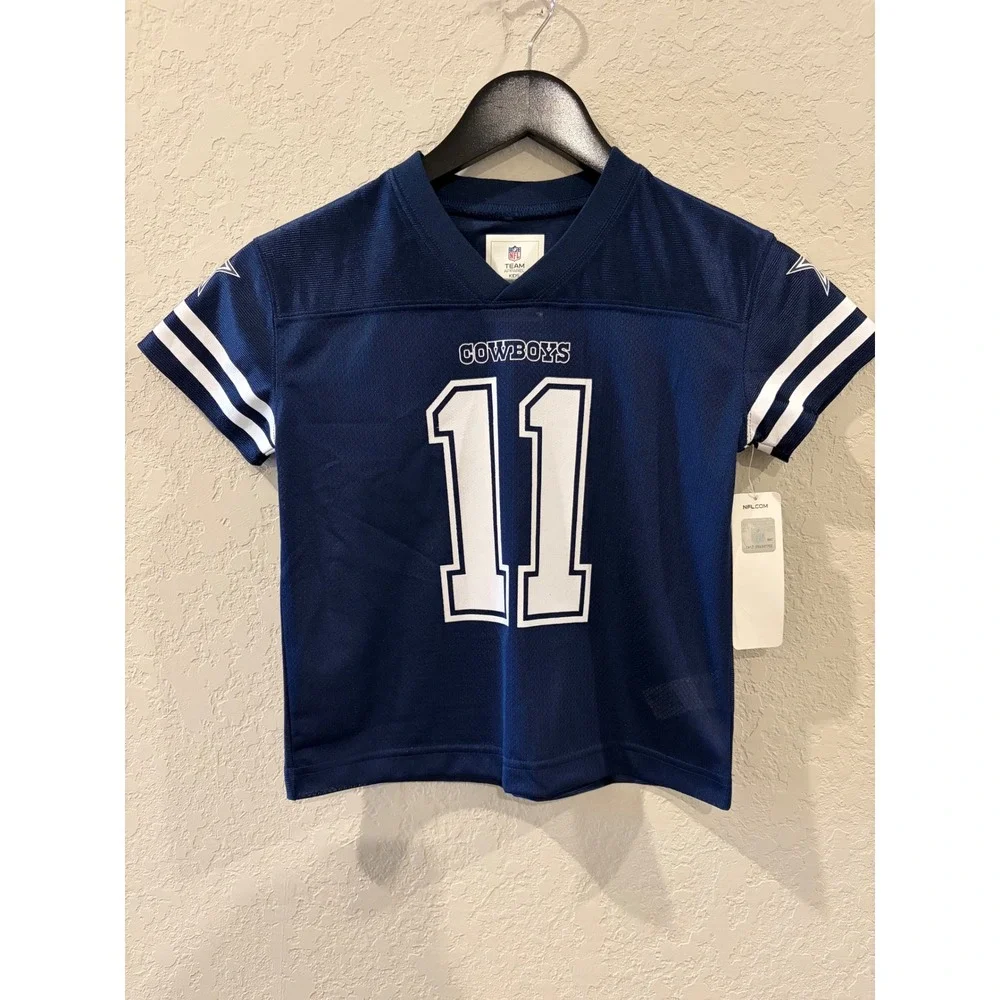 NFL Team Apparel Dallas Cowboys Micah Parsons 11 Jersey Kids XS 4/5 Navy Blue